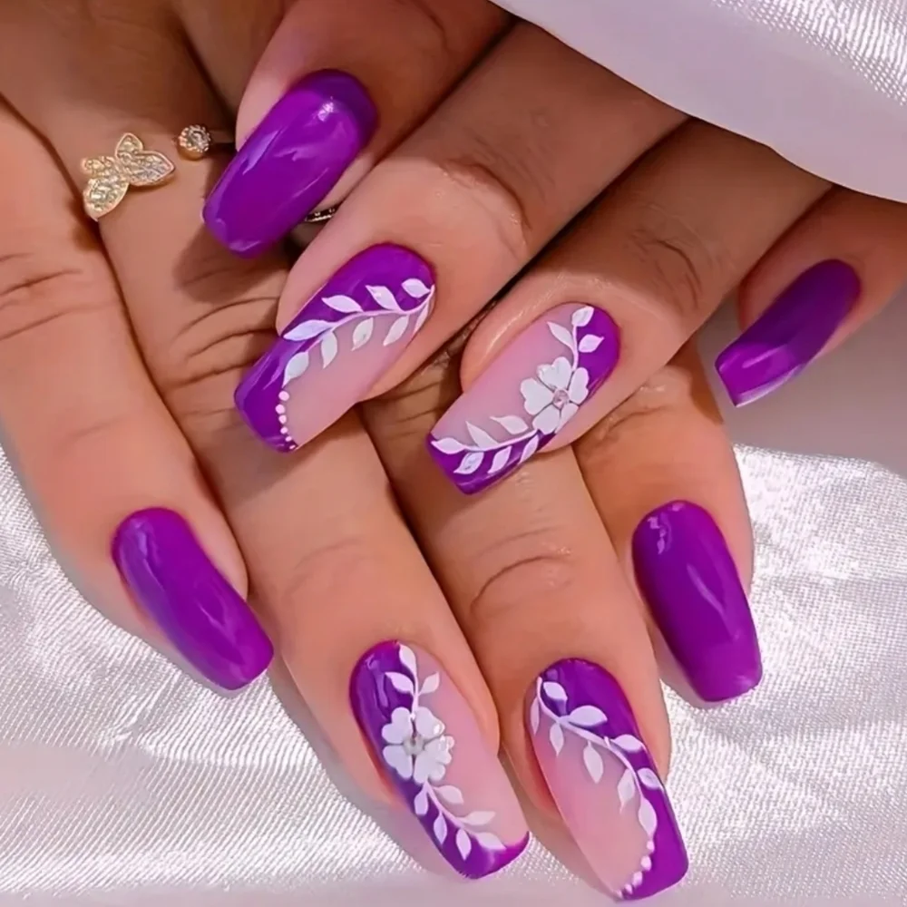 24 Pieces Fake Press On Nails